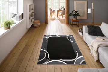 Teppich Noah, my home, rechteckig, Höhe: 7 mm, weiche Haptik, Teppich mit Bordüre, Kurzflor, verspieltes Design