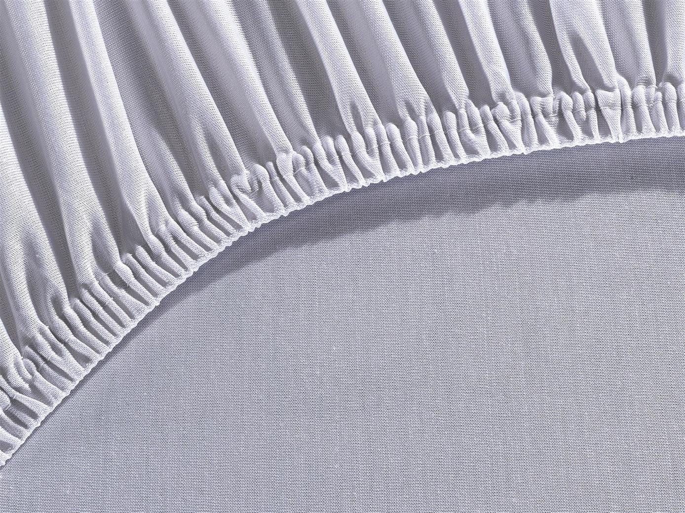 Carpe Sonno Spannbettlaken 90x200 100x200 140x200 160x200 180x200 200x200 Mikrofaser Polyester, Mikrofaser, Gummizug: rundum, (1 Stück), Weiches Spannbetttuch Bügelfrei & Pflegeleicht, 100x200 Silber
