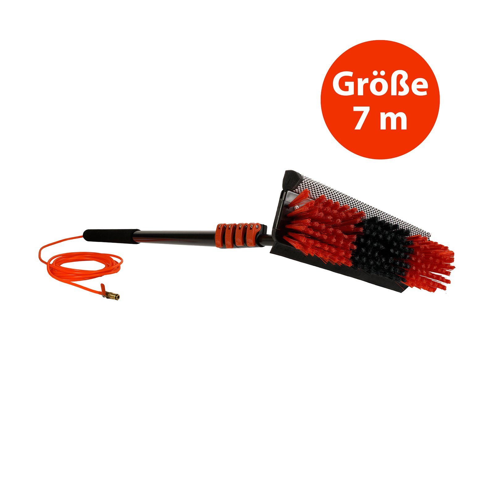 Genius Reinigungsbürsten-Set Starlyf Telescopic Hydrocleaner Teleskopstange 6-tlg. (7 m), mit Wasseranbschluss für Terrasse, Solaranlage, Photovoltaik, (6-tlg., Teleskopstange 7 Meter), Reinigung von, PV Anlage, Wintergarten