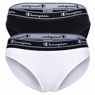 Champion Slip Damen Bikini-Slips, 2er Pack - Slips, Logo-Bund