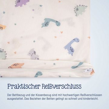 Kinderbettwäsche Baby- und Kinderbettwäsche aus 100% Jersey-Baumwolle, Julius Zöllner, Jersey, 2 teilig, erhältlich in den Größen 80x80+35x40cm und 100x135+40x60cm