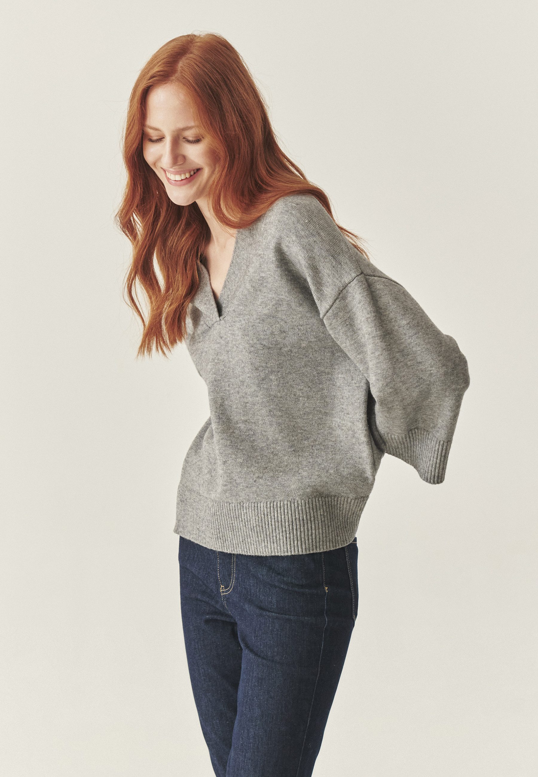 TATUUM Strickpullover Locker Sitzender Pullover Mit Weiten Ärmeln - Miuu