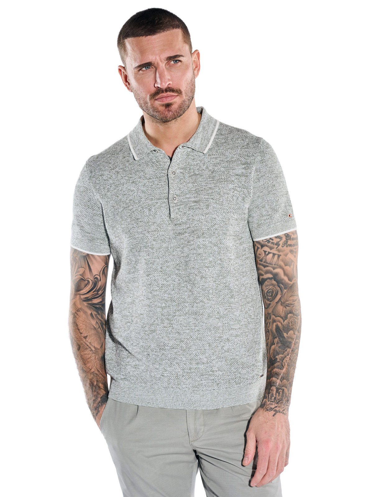 emilio adani Strickpullover Herren Pullover halbarm, Dunkelgruen