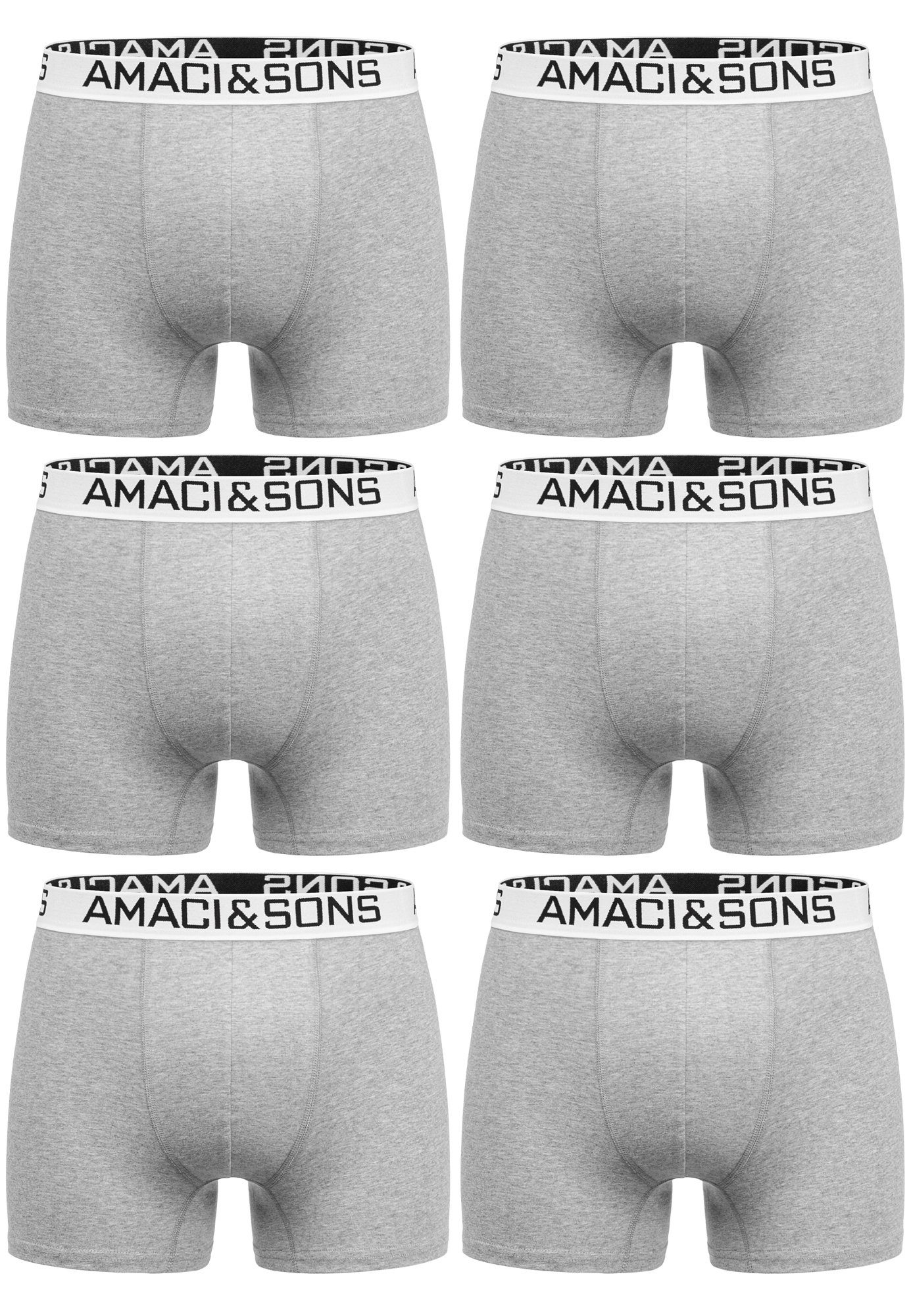 Amaci&Sons Boxershorts WESTON 6er Pack Boxershorts (6er-Pack) Herren Baumwolle Männer Unterhose Unterwäsche