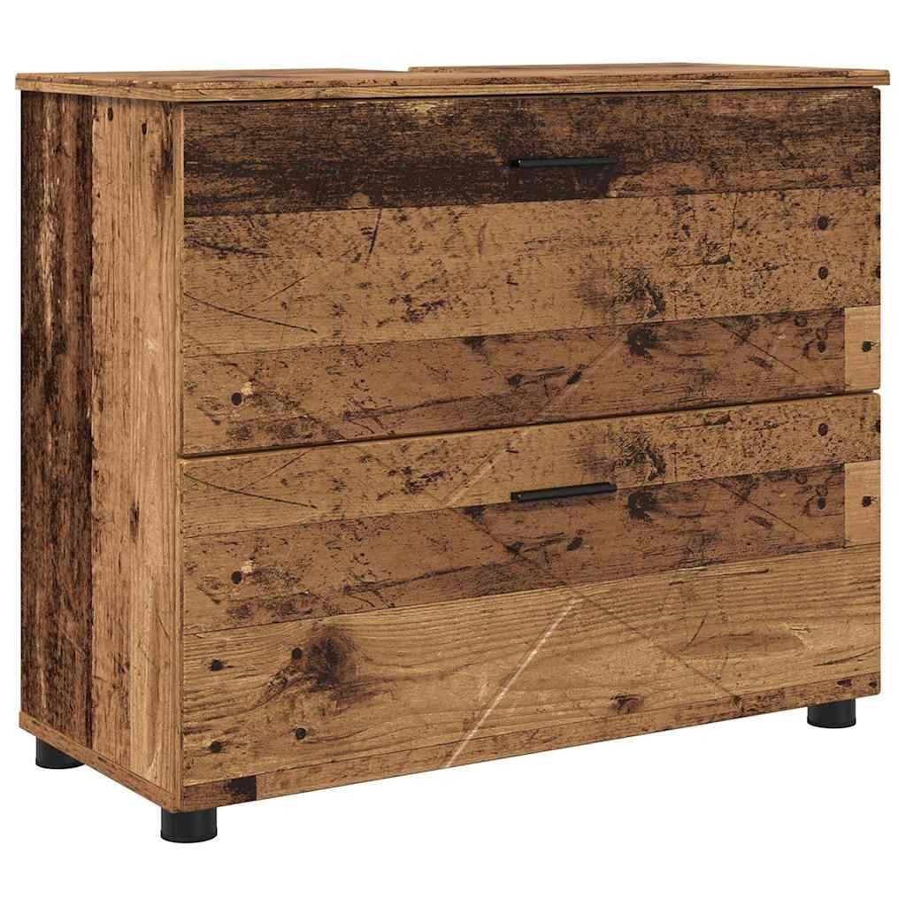 vidaXL Badezimmerspiegelschrank Badezimmer Schrank Altholz 76,5 günstig online kaufen