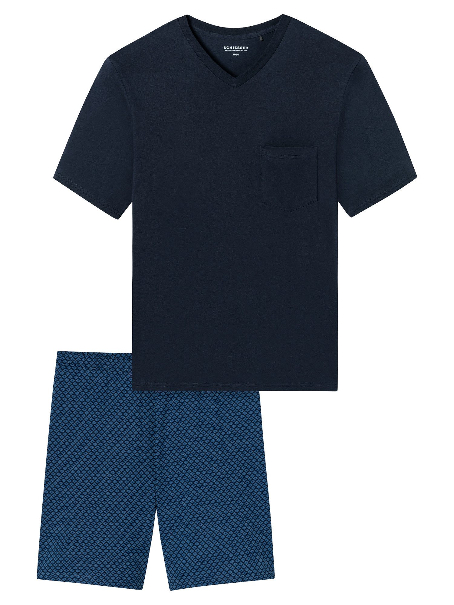 Schiesser Pyjama V-Ausschnitt - Comfort Essentials günstig online kaufen