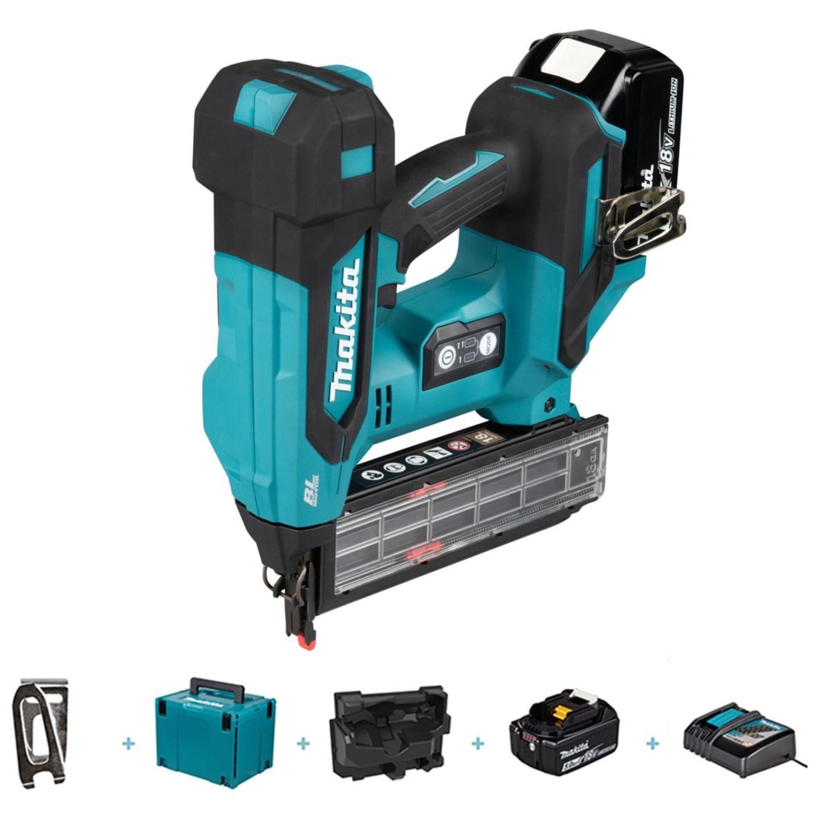 Makita Nagler DBN501RTJ Akku-Stauchkopfnagler 50 mm 18V