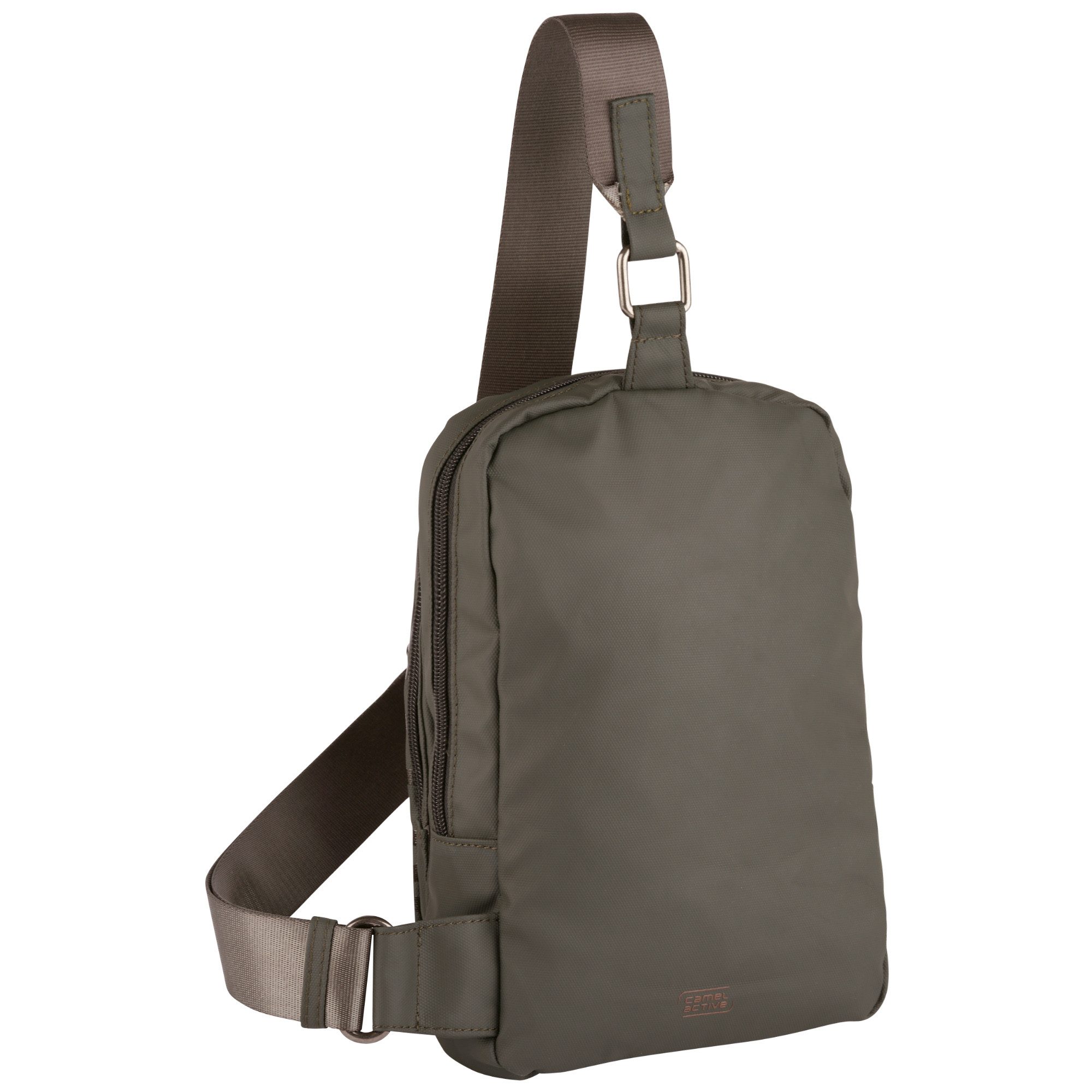camel active Cityrucksack Explore, wasserabweisendes recyceltes Nylon und reflektierende Reißverschlüsse