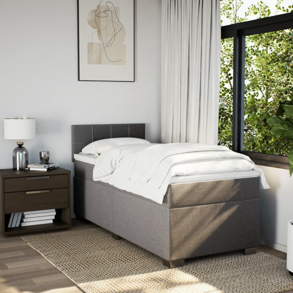 vidaXL Bett Boxspringbett mit Matratze Taupe günstig online kaufen