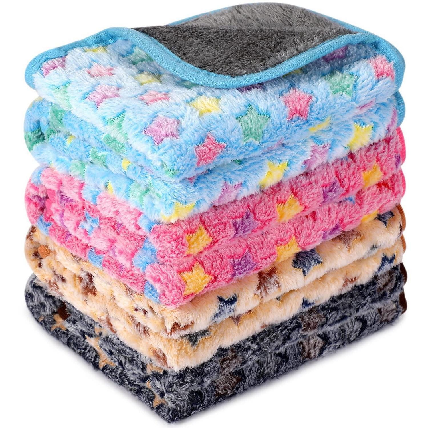 LuxusKollektion Tierdecke Meerschweinchen Decke Flauschig Sterne 60x40