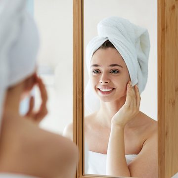 relaxdays Badezimmerspiegelschrank Bad Spiegelschrank mit 2 Türen