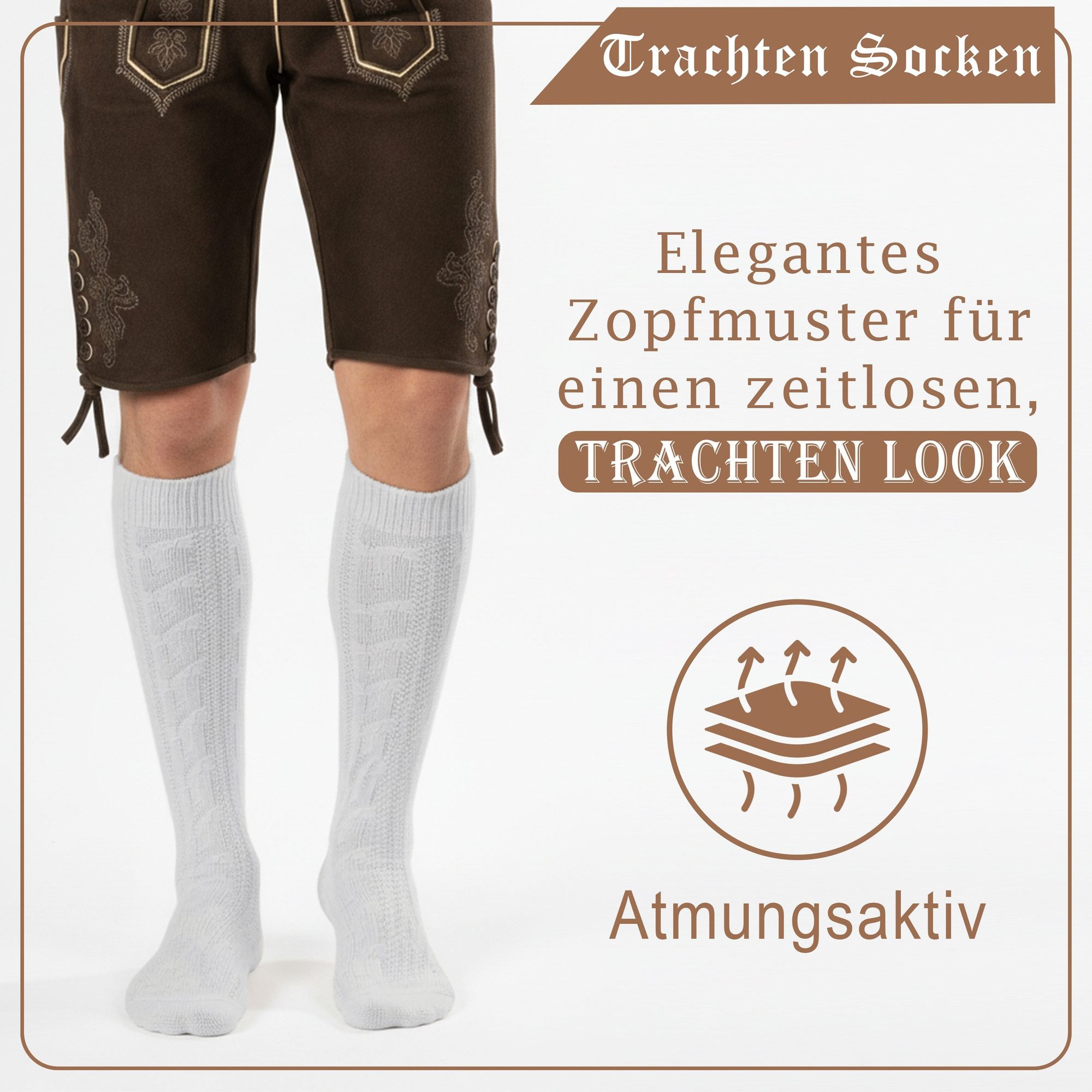 German Wear Trachtensocken GW200 Trachtensocken Strümpfe Socken 40cm