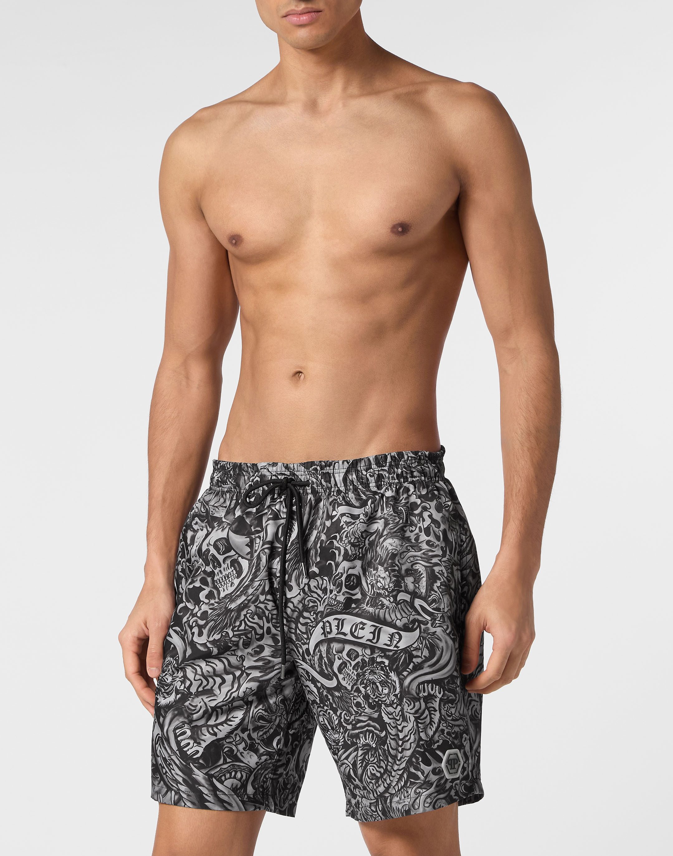 PHILIPP PLEIN Badehose Tattoo