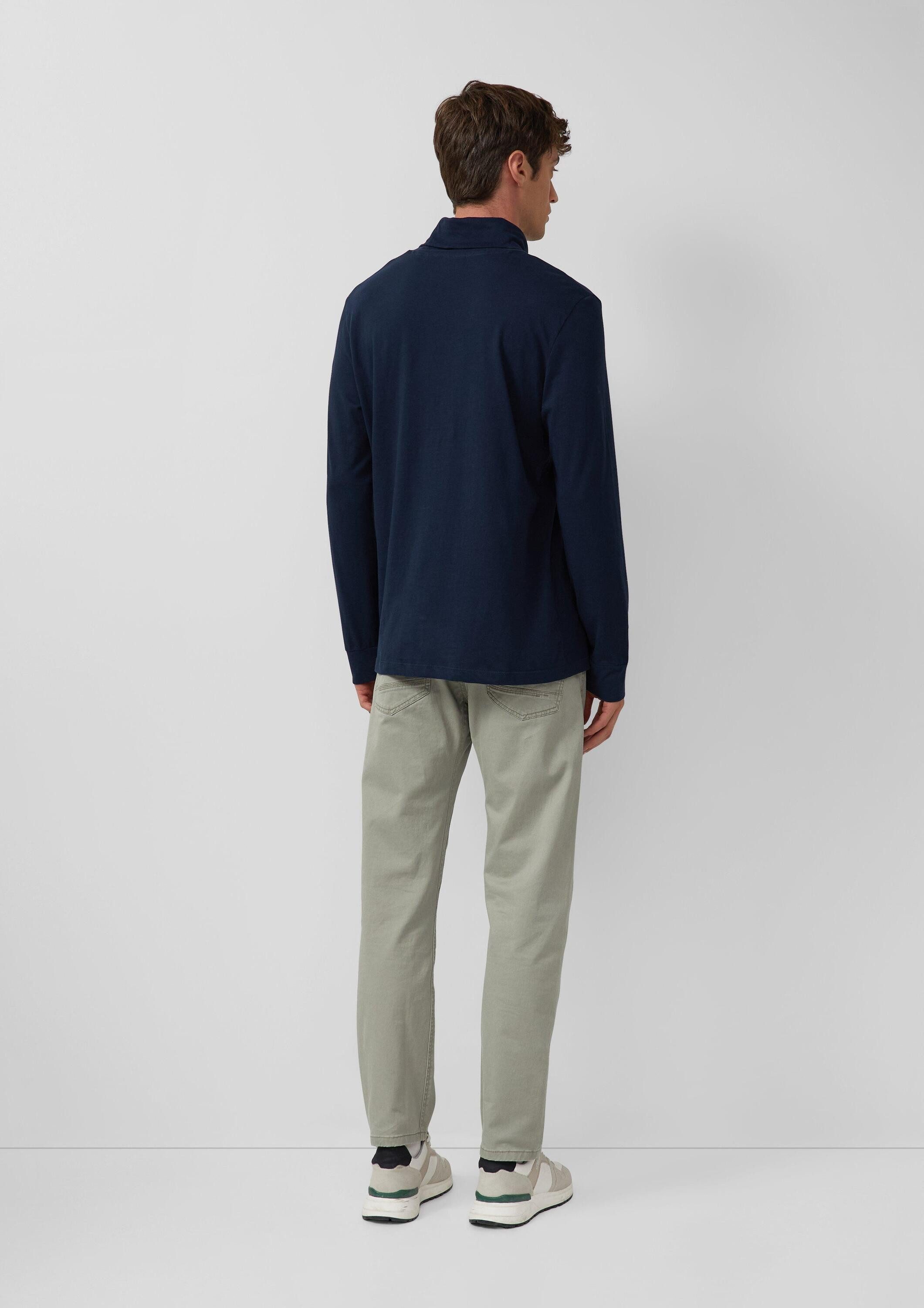 s.Oliver Langarmshirt T-Shirt Weicher Longsleeve mit Rollkragen und Ärmelbündchen
