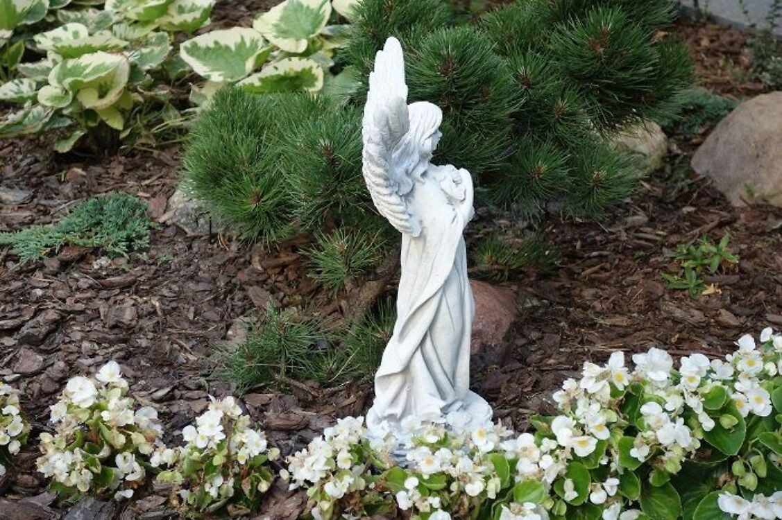 JVmoebel Skulptur Engel Figur aus hochwertigem Material für Garten-Dekoration (1 St), Made in Europa