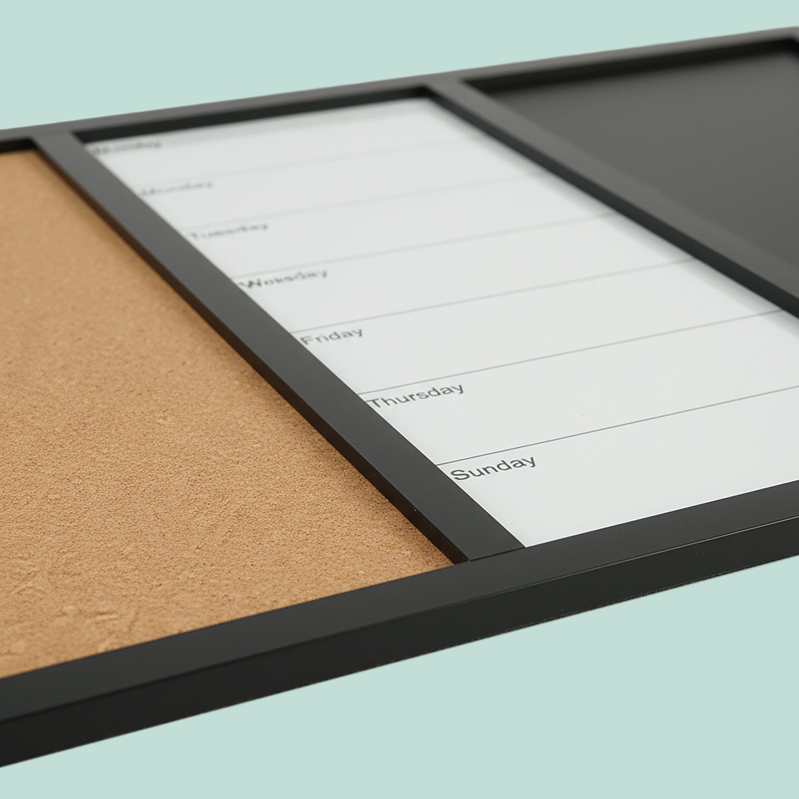 relaxdays Magnettafel Kombitafel 3in1 mit Zubehör, 60x40 cm