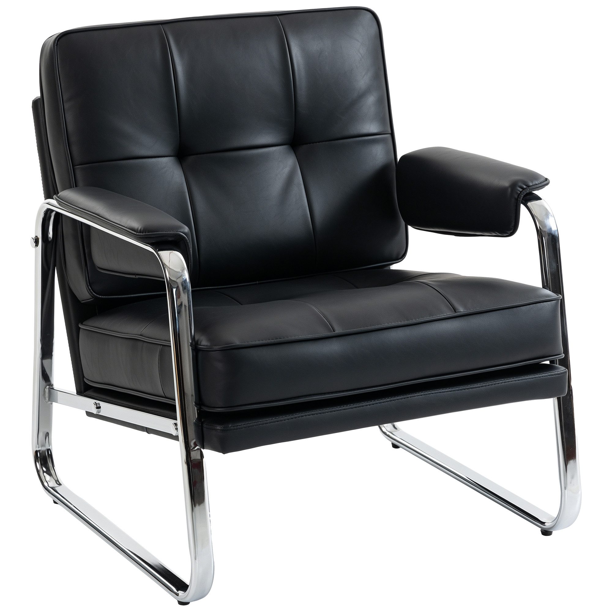 HOMCOM Sessel (Polstersessel, 1-St., Relaxsessel), Knopfheftung, breite Sitzfläche, dicker Schaumstoff