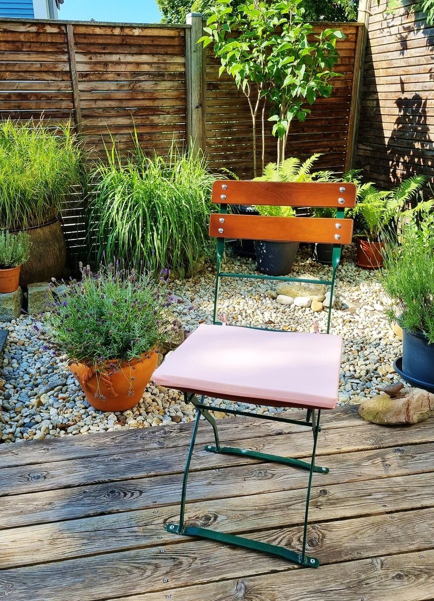 & mit für Lotus robust, Stuhlkissen Sitzkissen, Rosa Outdoor Kissen Stuhlkissen Außen strapazierfähig, Innen Effekt, 40x40cm Lounge Coen Wasserfest Bakker JACK