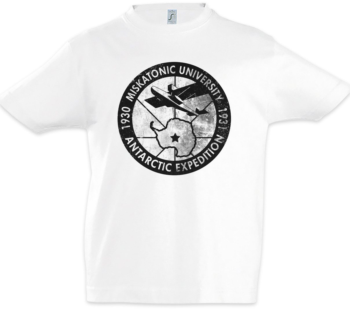 Print-Shirt Miskatonic A2 Kinder T-Shirt Cthulhu Antartic Monster Lovecraft Arkham