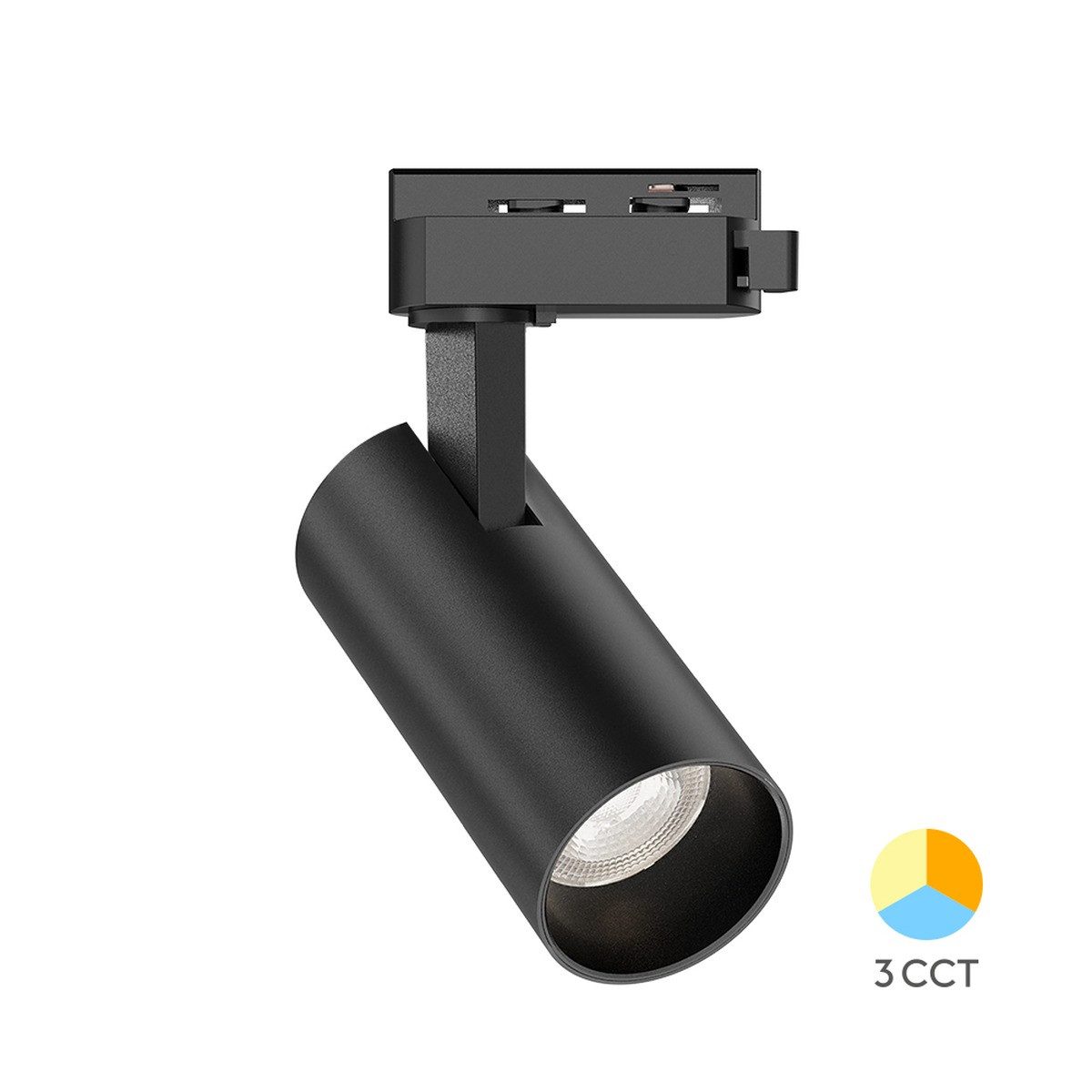 Braytron Schienensystem-Leuchten 1-Phasen LED-Schienenstrahler 15W mit 3-CCT Farbtemperatur, LED fest integriert, Neutralweiß, Kaltweiß, Warmweiß, Schwenkbar, Drehbar, 3CCT