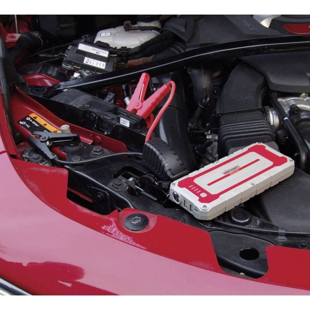 Dino KRAFTPAKET Starthilfegerät 12V-1500 136150 Energiestation, Arbeitsleuchte, Elektronikschutz, Ladezustandsanzeige, SOS-Signalleuch