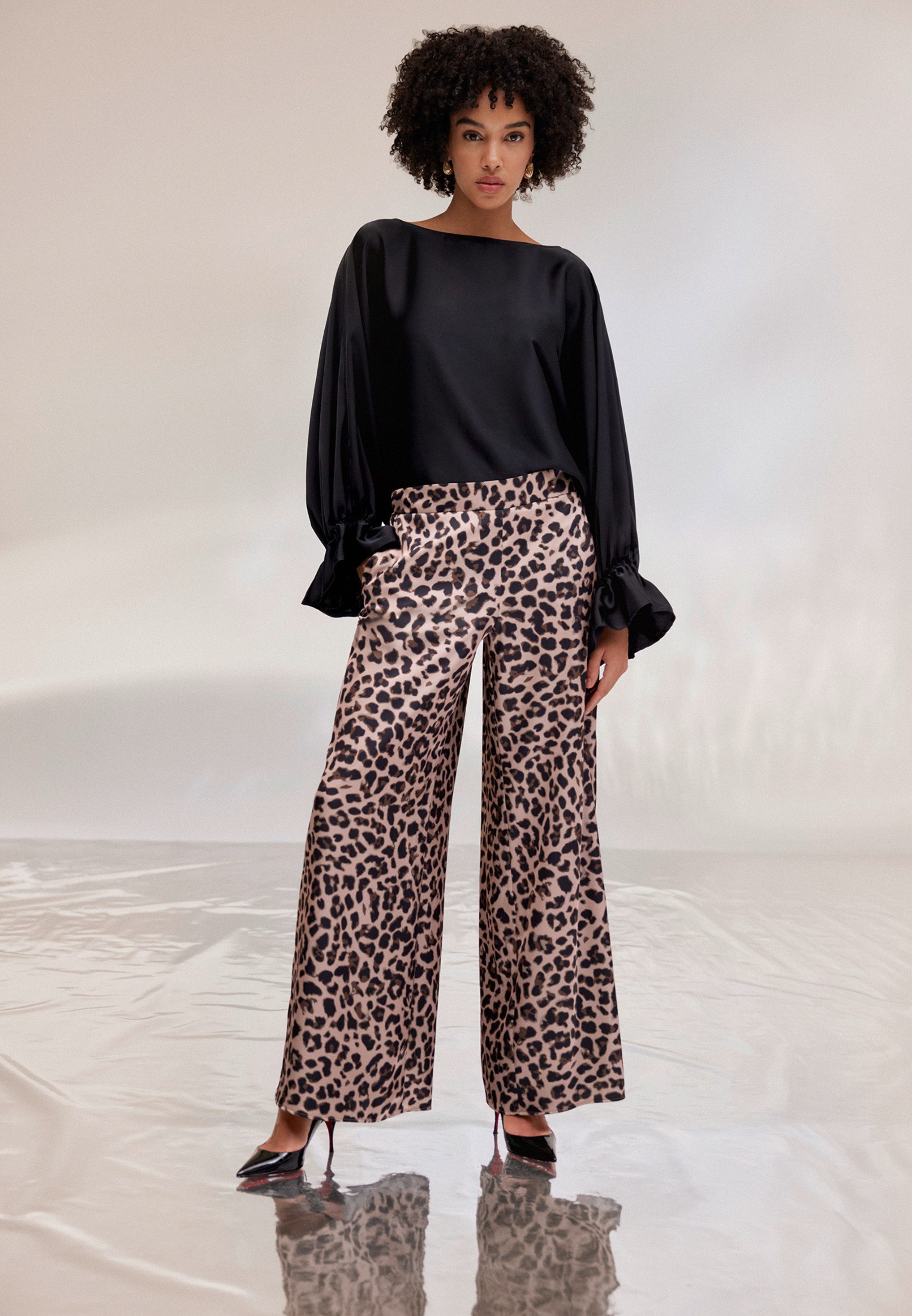 Vera Mont Marlene-Hose Damen mit Leoprint Material
