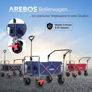 Arebos Bollerwagen faltbar, Transportkarre, Gerätewagen, Handwagen, Faltwagen, bis zu 100kg belastbar