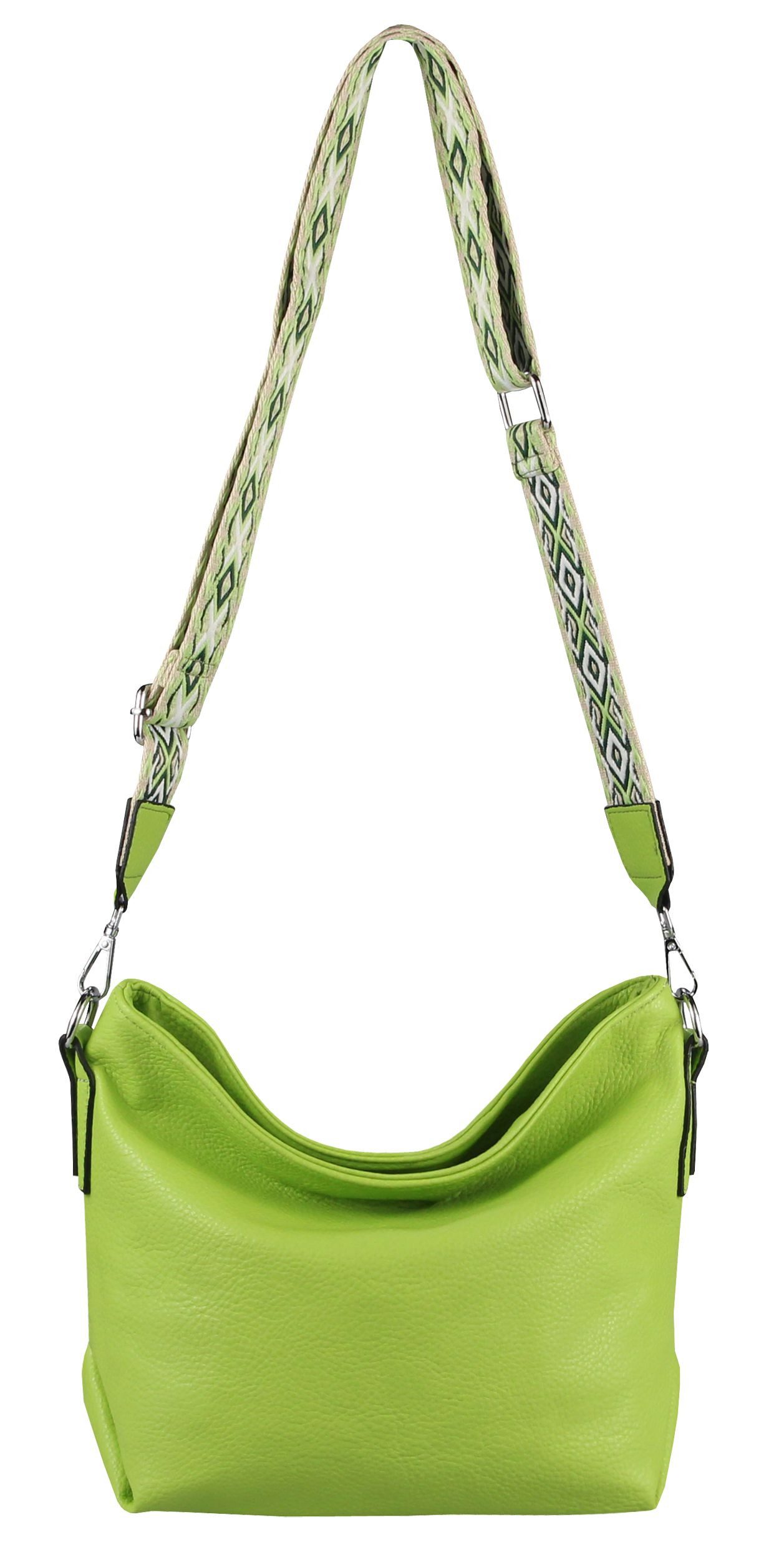 ITALYSHOP24 Schultertasche Damen Tasche Shopper Crossbody Gürteltasche, Handtasche, Umhängetasche, Hobo Bag