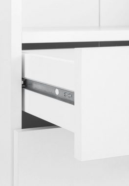 Schildmeyer Hochschrank Emmi Breite 60 cm, Metallgriffe, mit 2 Schubkästen