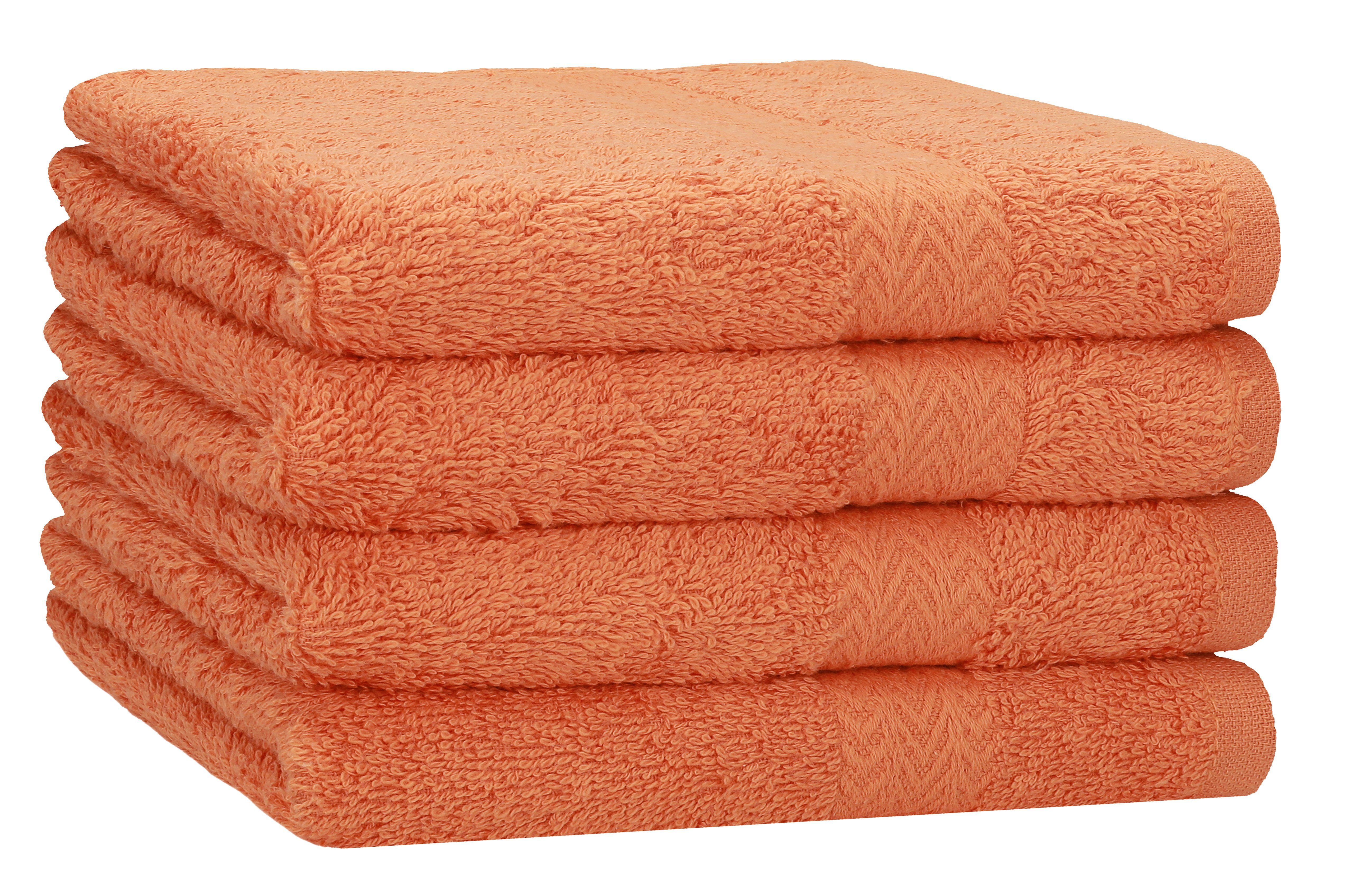 Betz Duschtücher 4 Stück Strandtücher Duschtücher Set Größe 70x140 cm Duschhandtuch Badetuch Strandtuch Handtuch PREMIUM 100% Baumwolle, 100% Baumwolle (4-St) orange