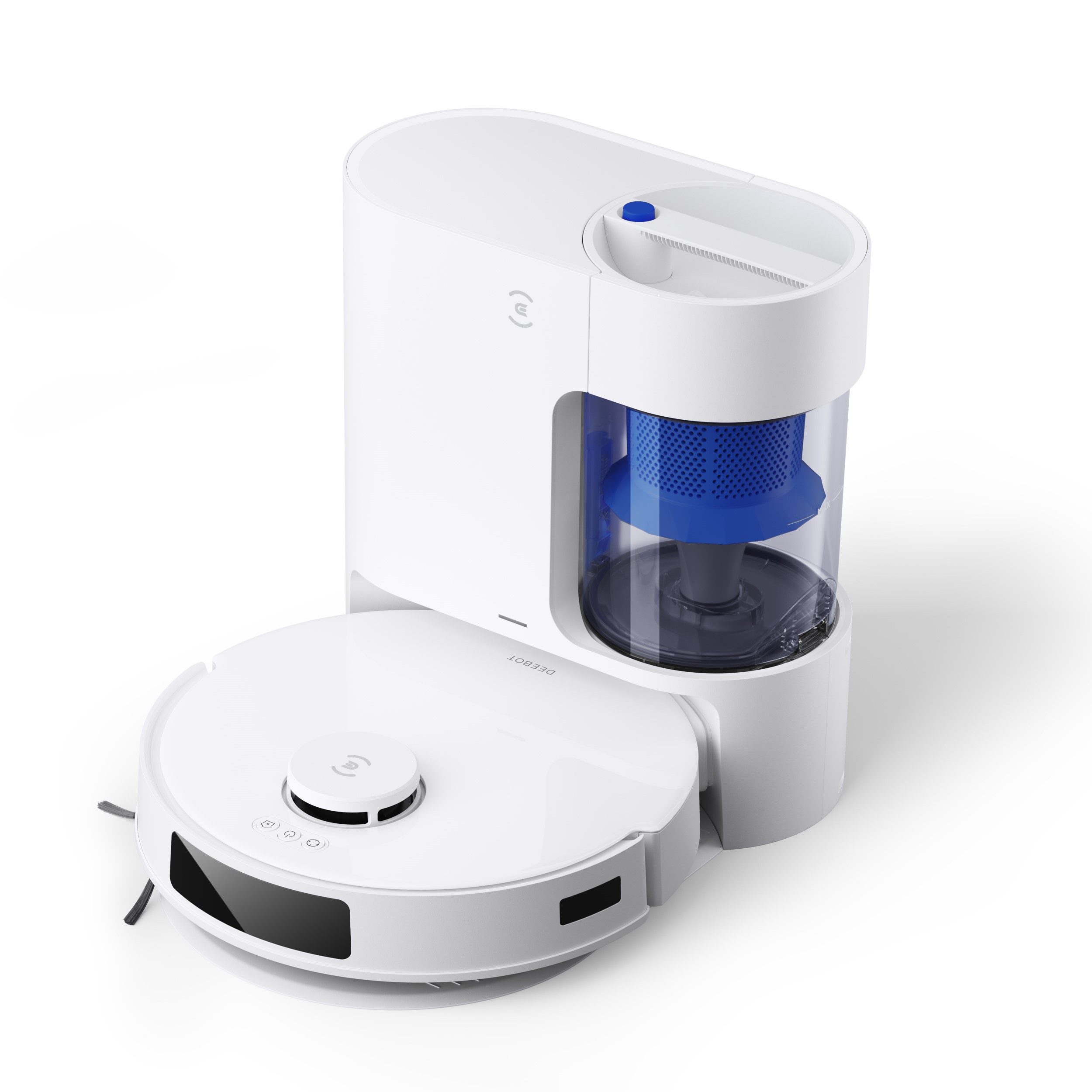ECOVACS Nass-Trocken-Saugroboter DEEBOT N20 PLUS WHITE, 45,00 W, Ohne Beutel, mit Saug- und Wischfunktion sowie 400 ml Staubbehälter