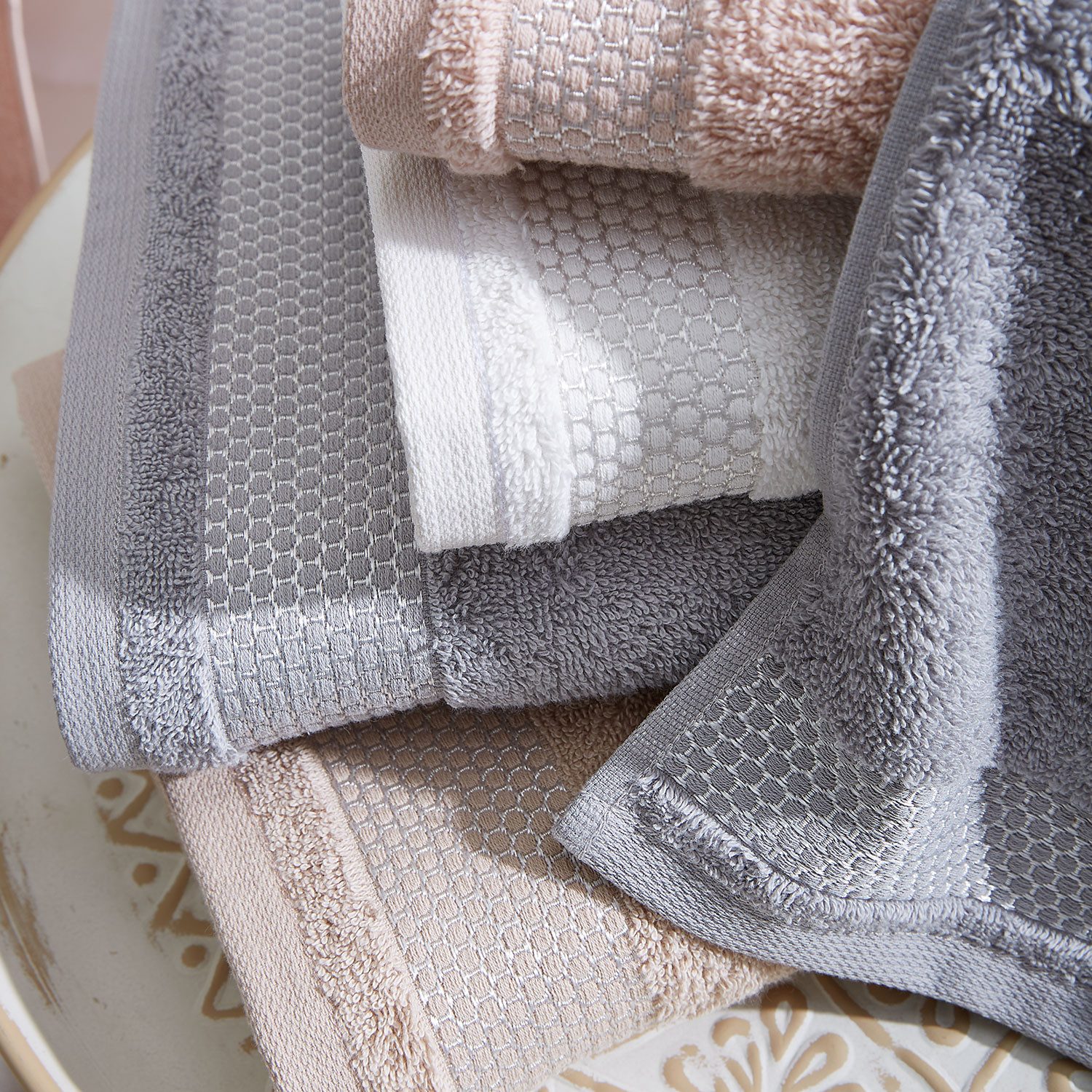 Dyckhoff Handtuch Gloss, Frottier (1-St), mit edler Glanzgarn Bordüre