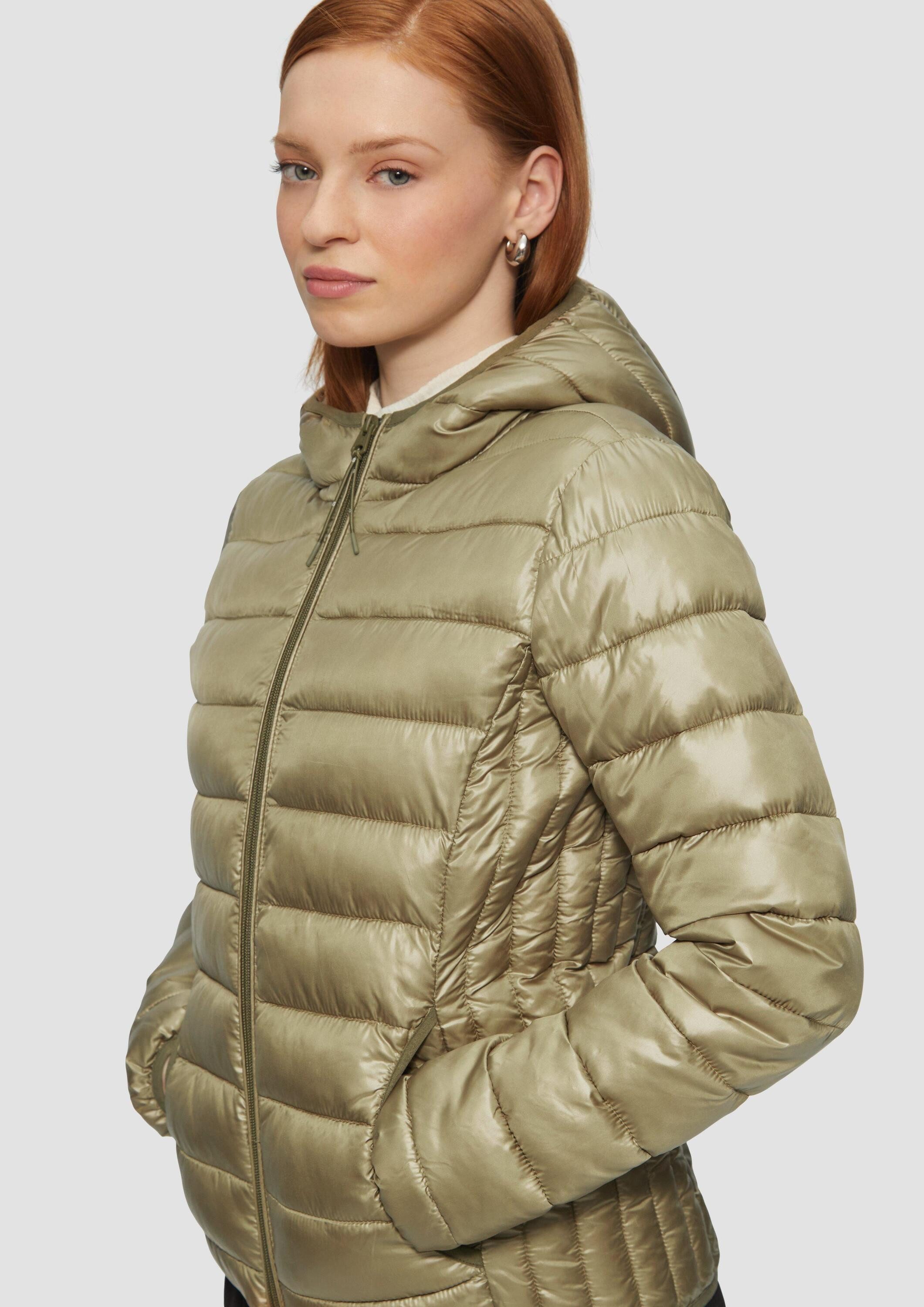 QS Funktionsjacke Outdoor-Jacke Steppjacke mit Kapuze günstig online kaufen