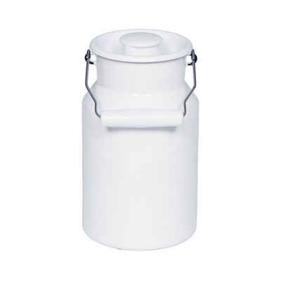 Riess Milchkanne Milchkanne mit Deckel PASTELL WEISS, 1.5 l, (Stück, 1 Milchkanne), Kanne Rahmgießer