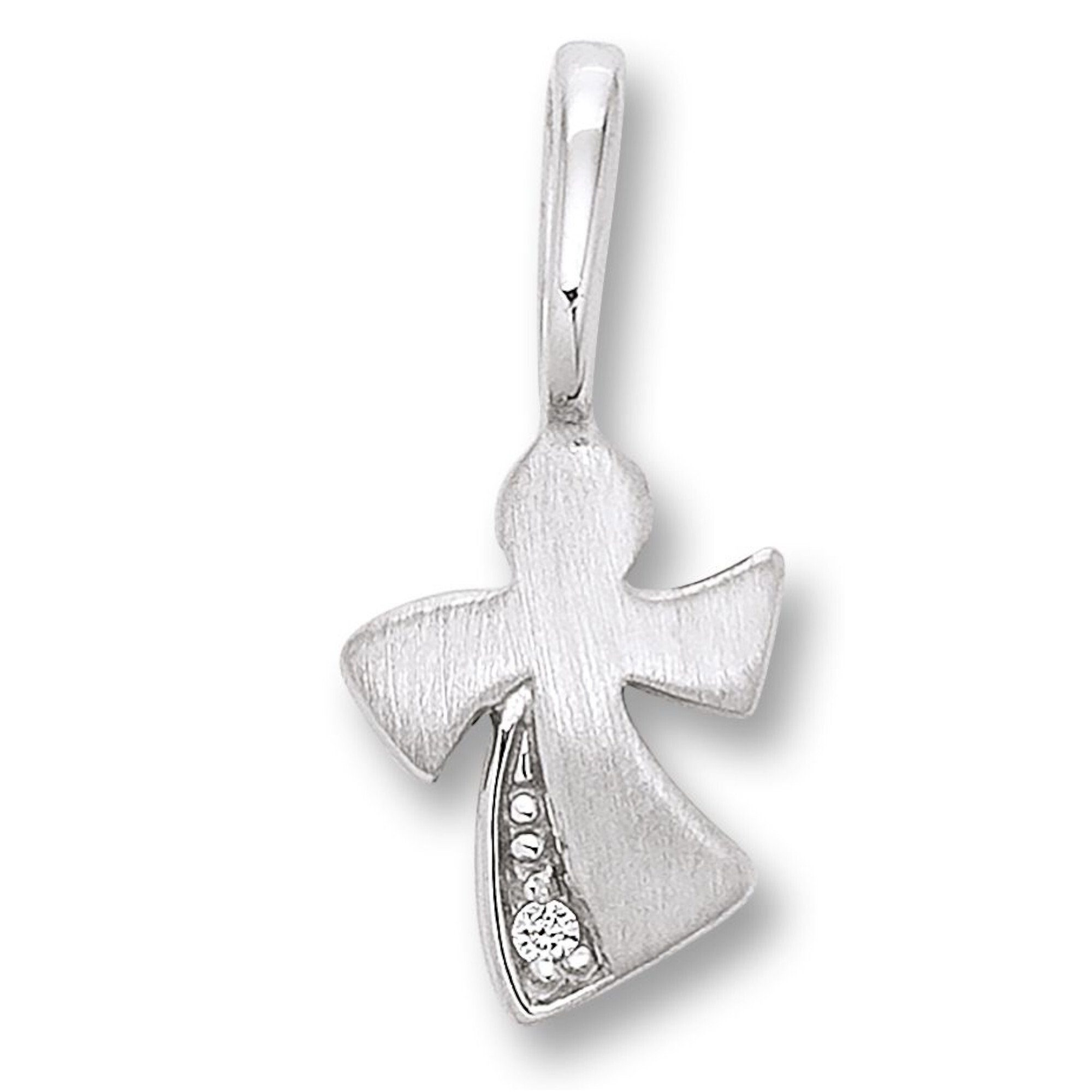 ONE ELEMENT Kettenanhänger Zirkonia Engel Silber aus Engel Anhänger Damen Silber, Schmuck 925