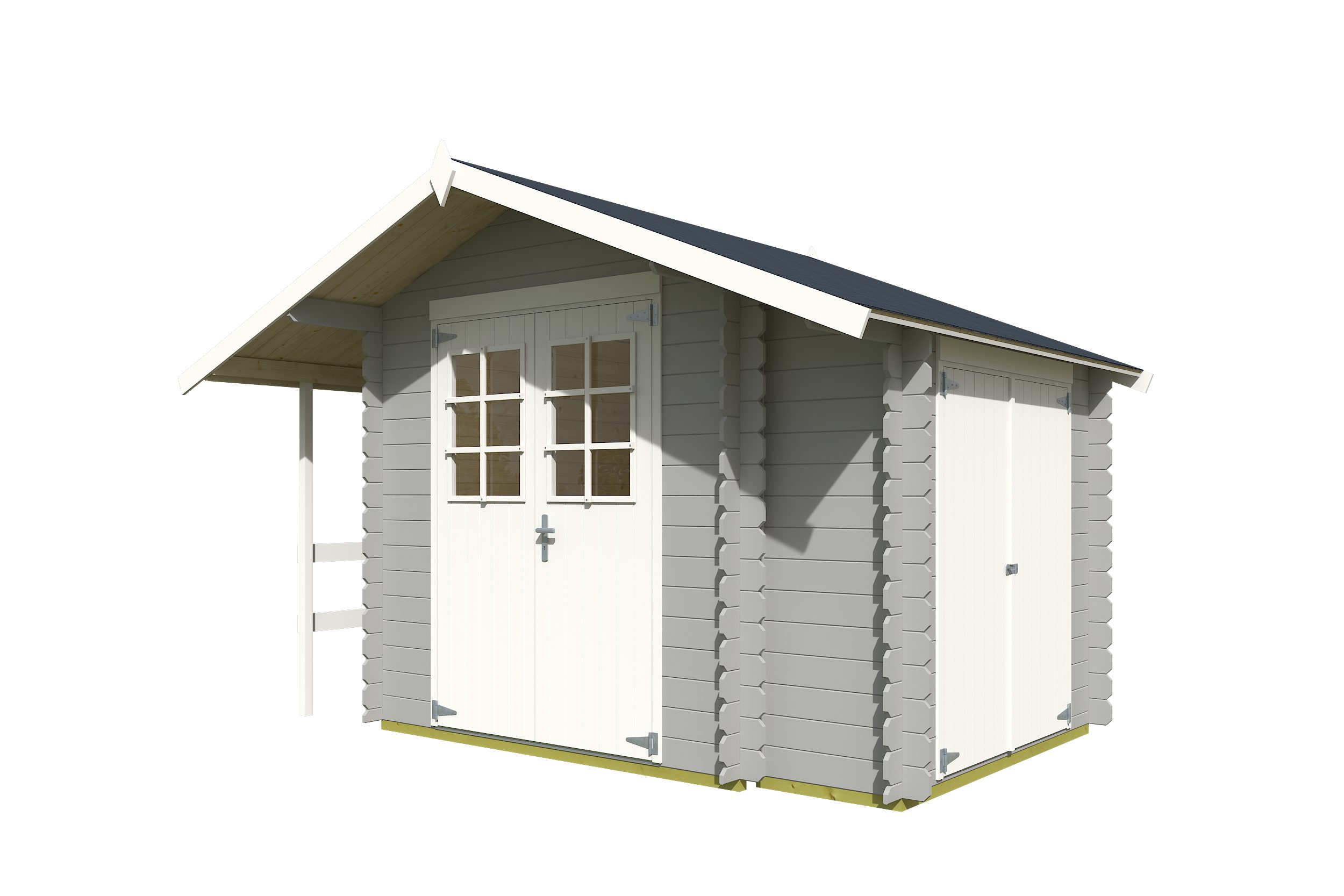 Nordic Holz Gartenhaus Vilano 1, BxT: 352,5x240 cm, mit 3 getrennten Bereiche