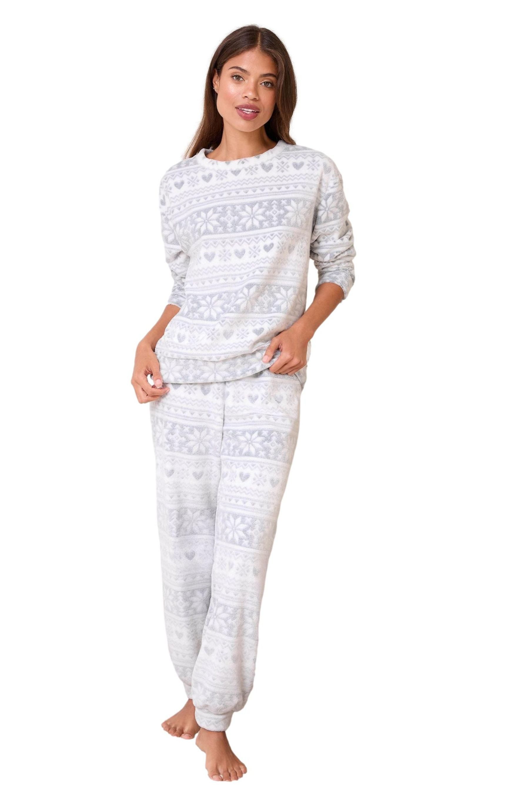 Pyjama Lipsy Kuscheliger Fleece-Schlafanzug, Regular