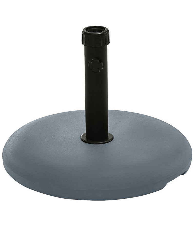 Dehner Schirmständer Rund, Ø 48 cm, Höhe 40.5 cm, Stahl/Beton, Sonnenschirmständer aus Stahl & Beton für den sicheren Halt