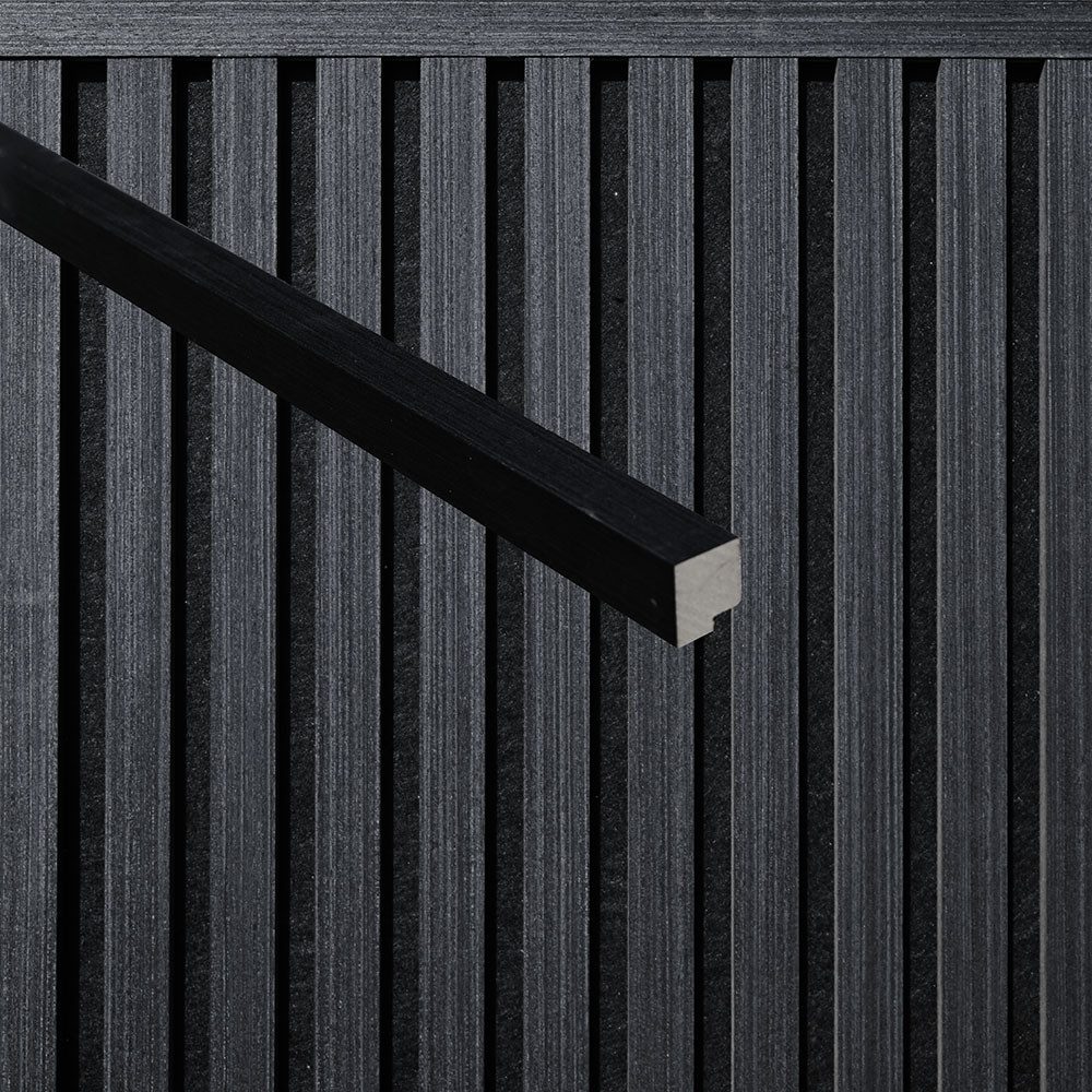 HOME DELUXE Abschlussleiste für Akustikpaneel ENDO - 80 cm, MDF, 5-St., passend für Akustikpaneele SONIC, Wandpanelee Lamellenverkleidung