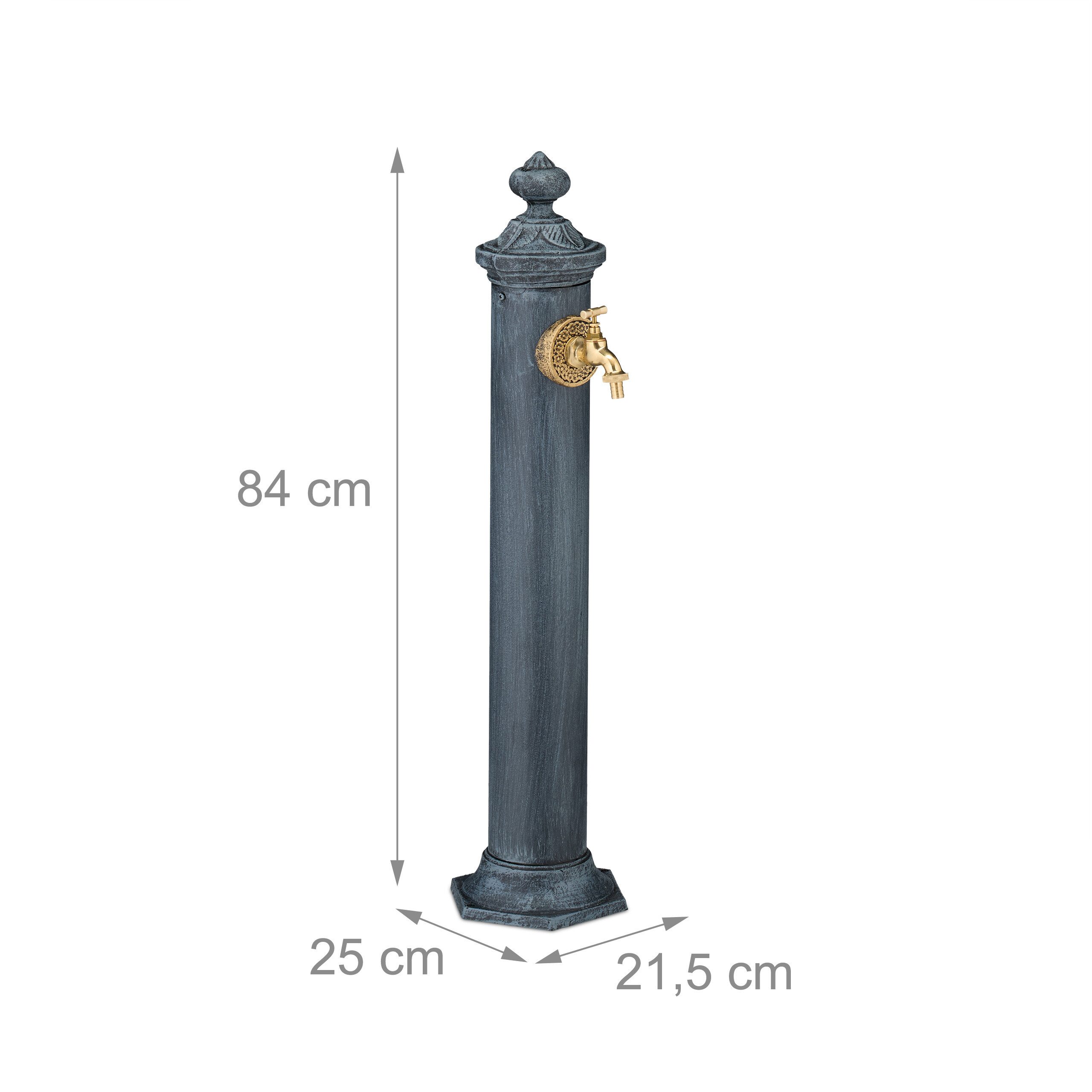 relaxdays Gartenbrunnen Standbrunnen Antik, 21.5 cm Breite, (1 tlg) – Bild 4 von 5