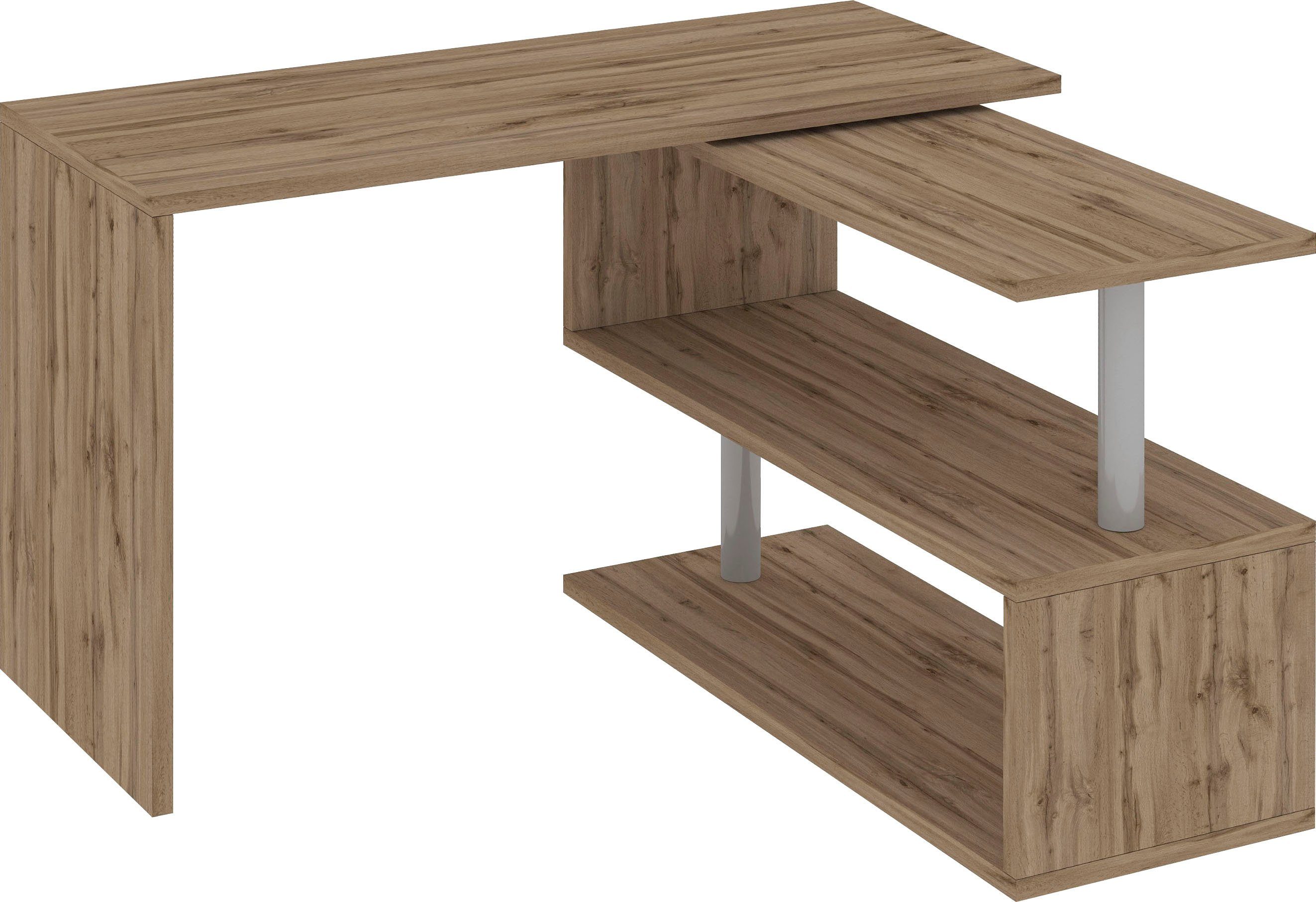 Home affaire Schreibtisch Volta, Made in Italy, multifunktional - als Computertisch, Eckschreibtisch oder Sideboard