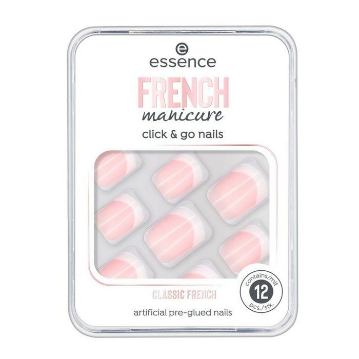 Essence Maniküre-Pediküre-Set ESSENCE French Manicure Click & Go Nails Kunstnägel 01 12St.