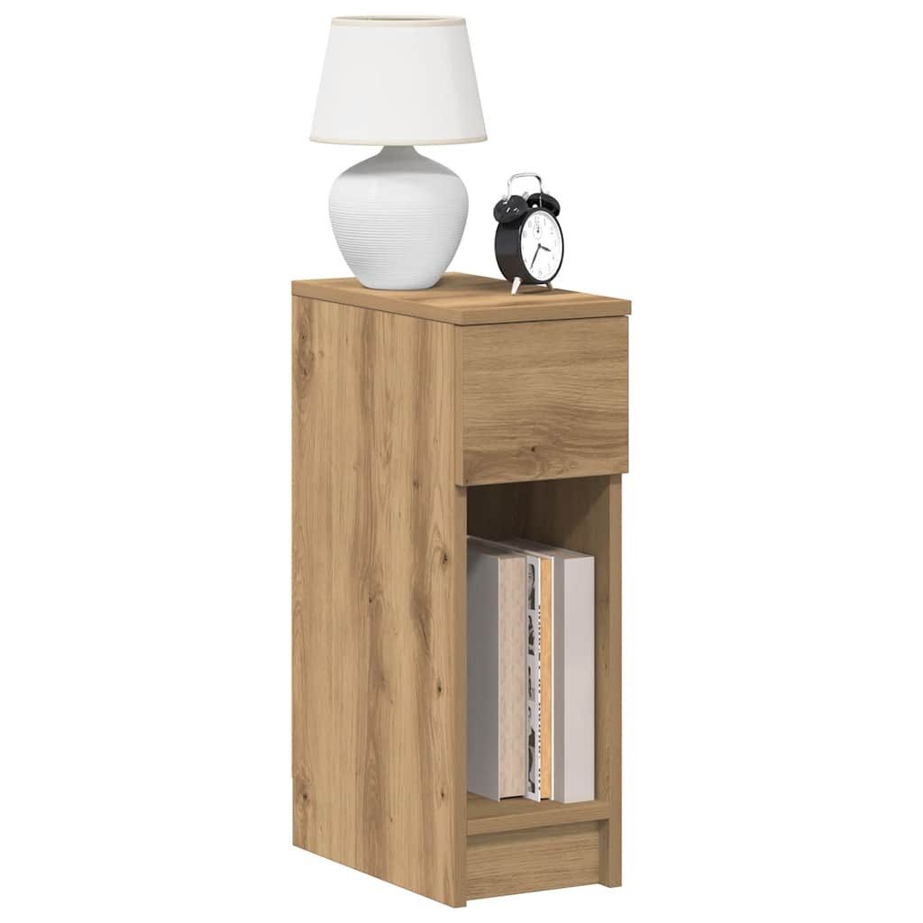 vidaXL Nachttisch Nachttisch mit Schublade Artisan-Eiche 20x36x60 cm (1-St) – Bild 2 von 5