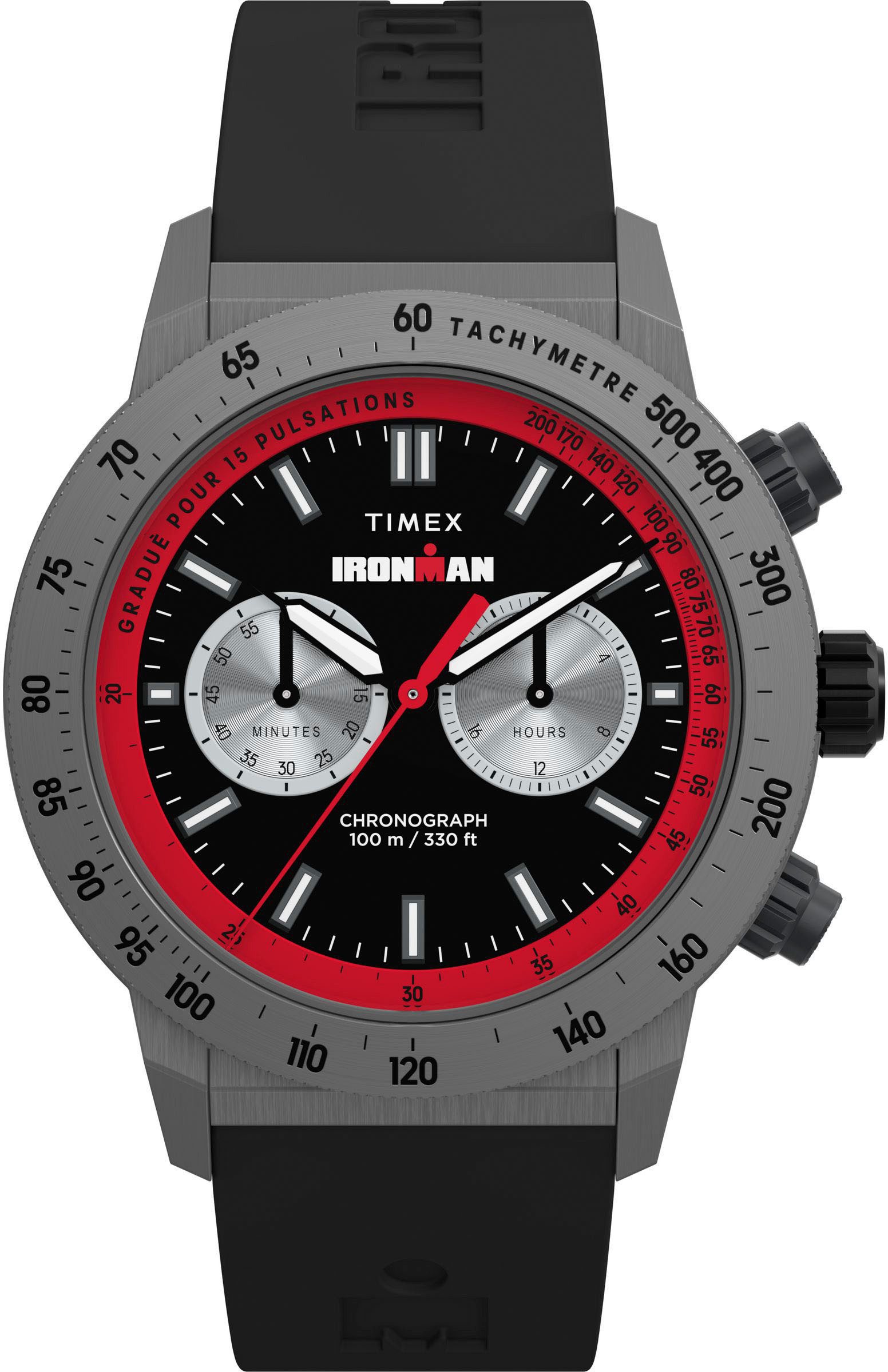 Timex Chronograph ADRENALINE TW2Y01900AJ, Quarzuhr, Armbanduhr, Herrenuhr,Silikonarmband,Stoppfunktion