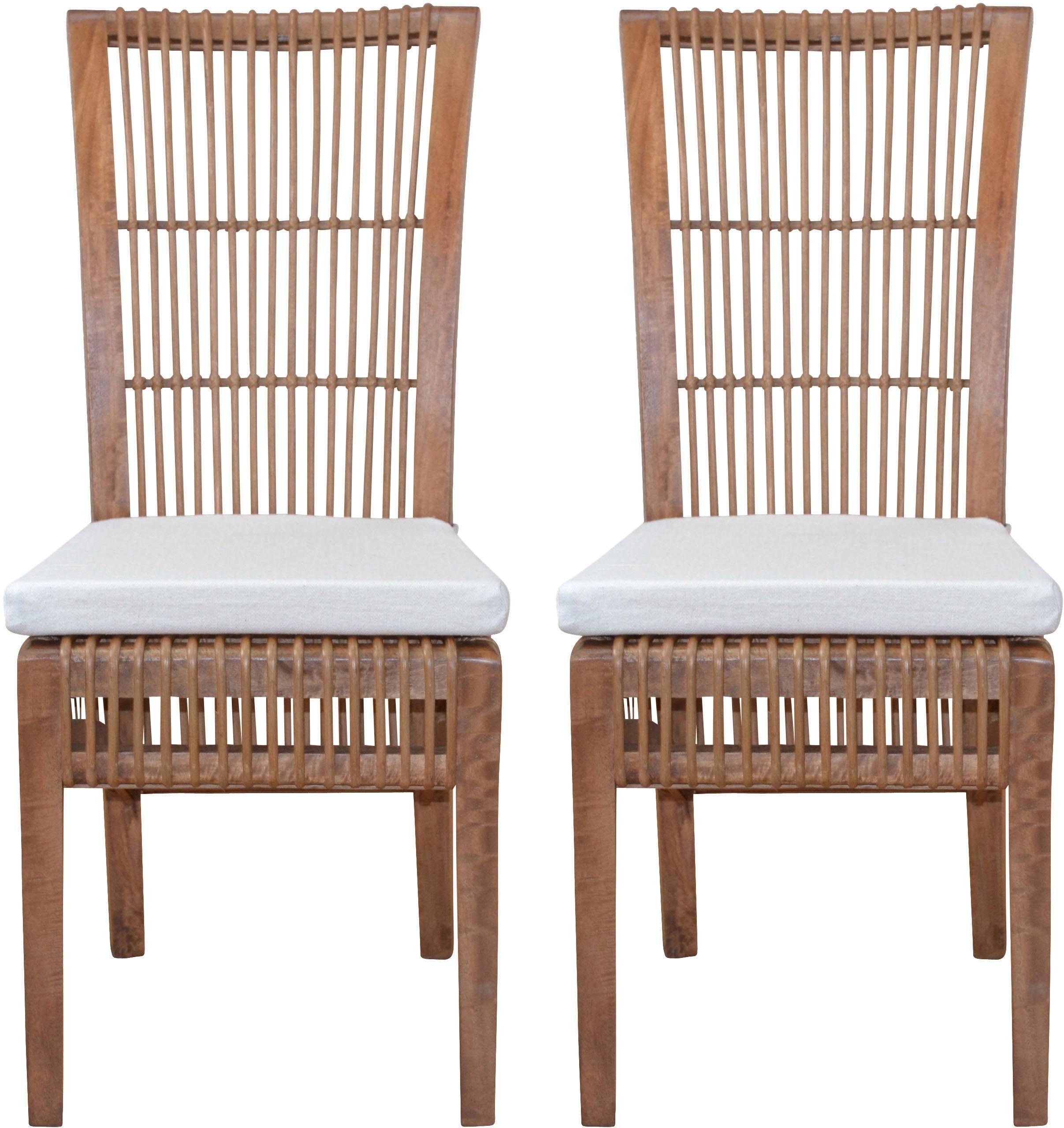 Home affaire Rattanstuhl, Handarbeit aus (2er-Set) Rattan