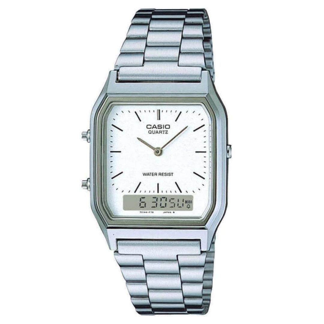 CASIO Mechanische Uhr Casio Unisex Retro Armbanduhr AQ-230A-7DMQYES