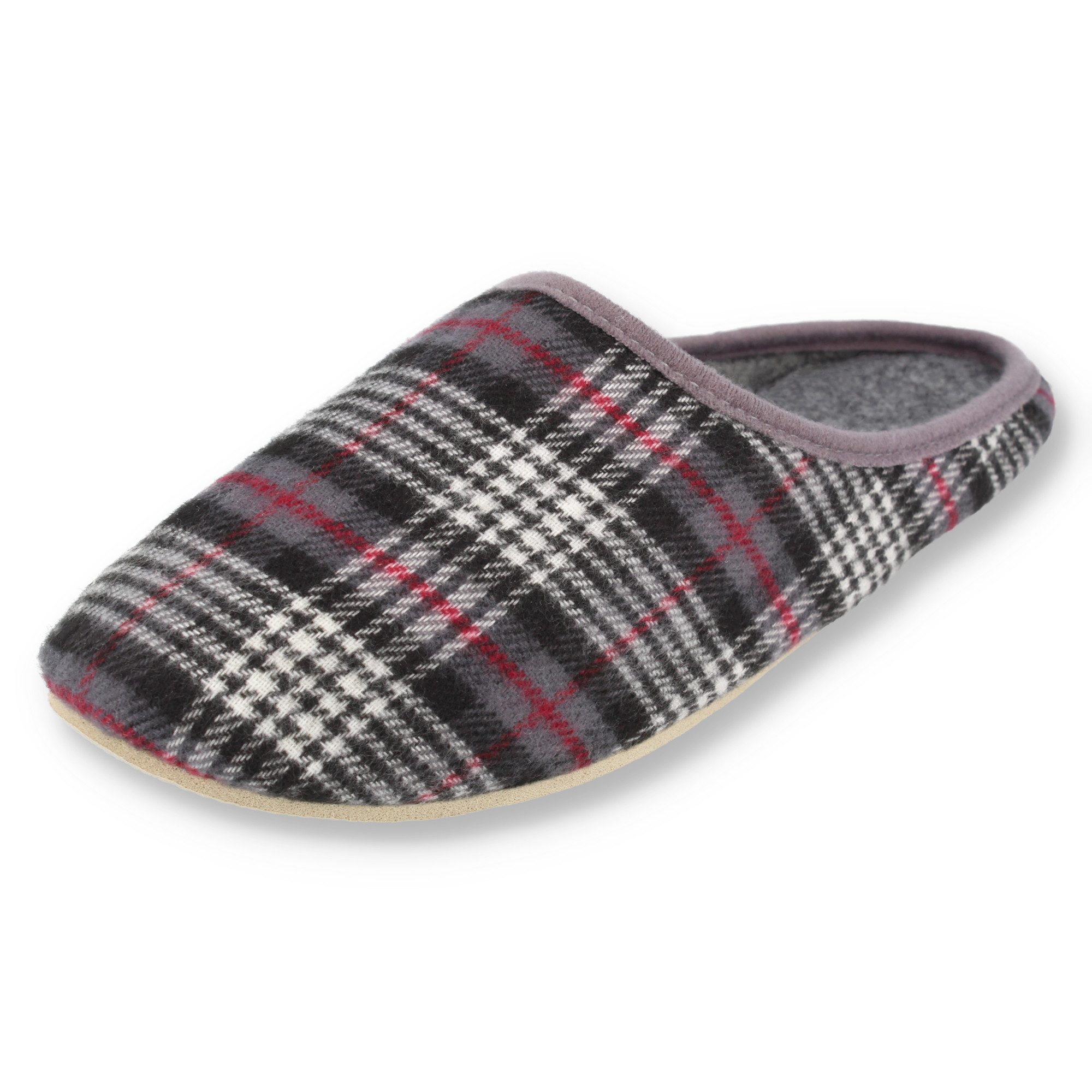 filsko Abisko kariert Damen Herren Kinder Hausschuh Filzpantoffeln, Leichtgewicht, Gästehausschuhe, Slip-On, Gummisohle