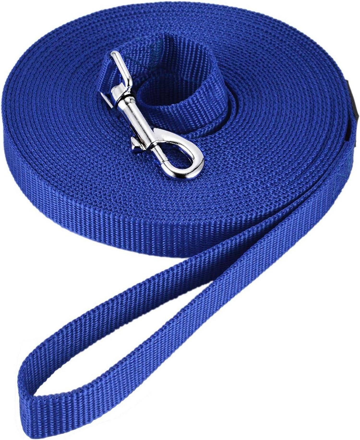 Hunde-Halsband Schleppleine für Hunde 15m Nylon Hundeleine robust wetterfest