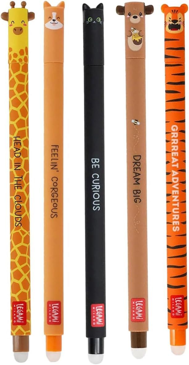 Legami Gelschreiber LEGAMI - 5er Set Gel-Radierstifte, Erasable Pen, radierbar, (5-tlg)