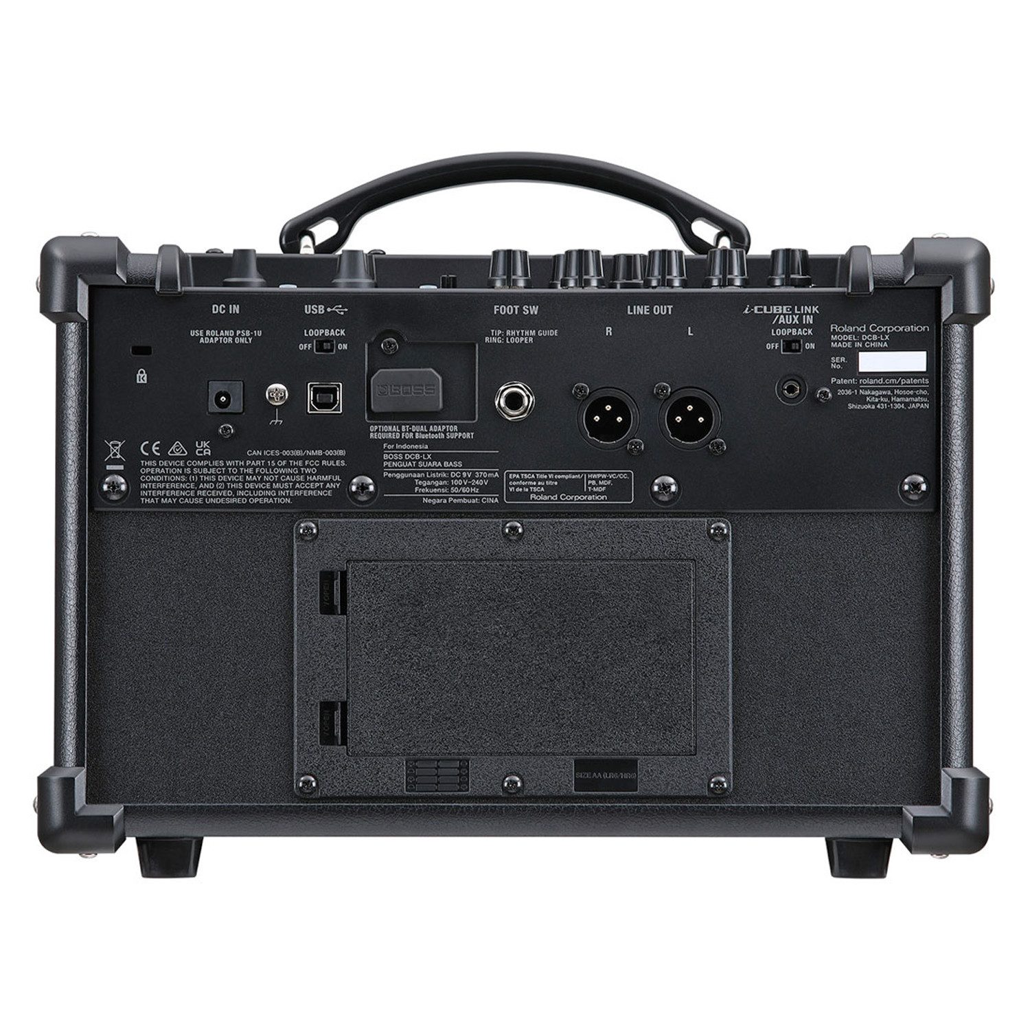 Boss by Roland Boss Bass-Verstärker Dual Cube Bass LX mit BT-Dual und Kabel Verstärker (Anzahl Kanäle: 1, 10 W, Bluetooth)